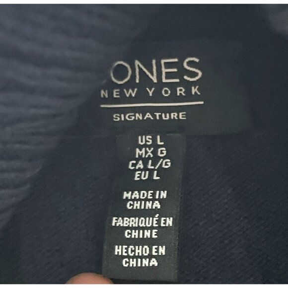 Jones New York Women's Color Block Turtleneck Sweater Long Sleeve Size L - Picture 6 of 15